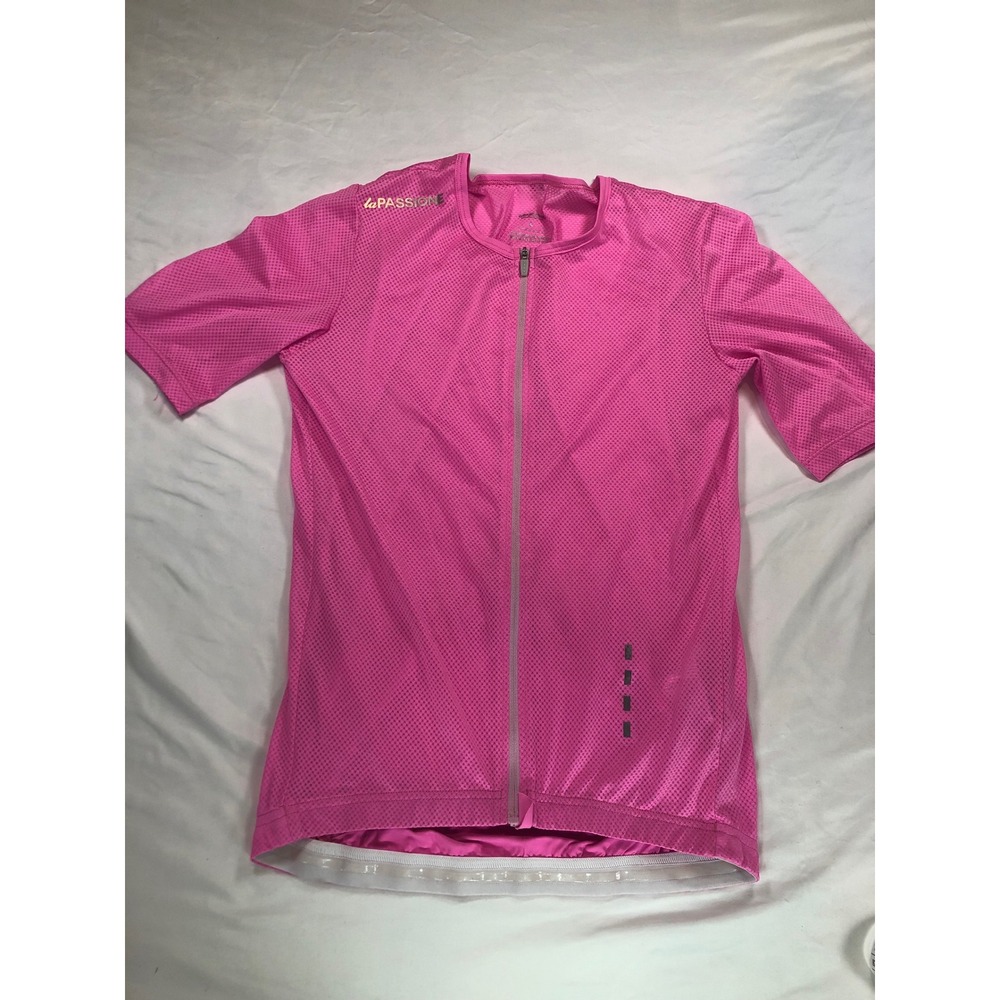 La Passione PSN Ultralight Cycling Jersey Pink Short Sleeve Full Zip Women's L